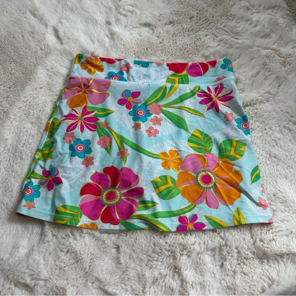 Groovy Floral Printed Hippie Skort with big flowers🐚